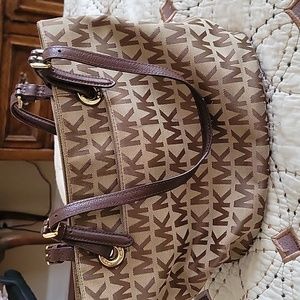 Michael Kors canvas handbag